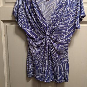 Blouse (Pretty purple, gray & white)